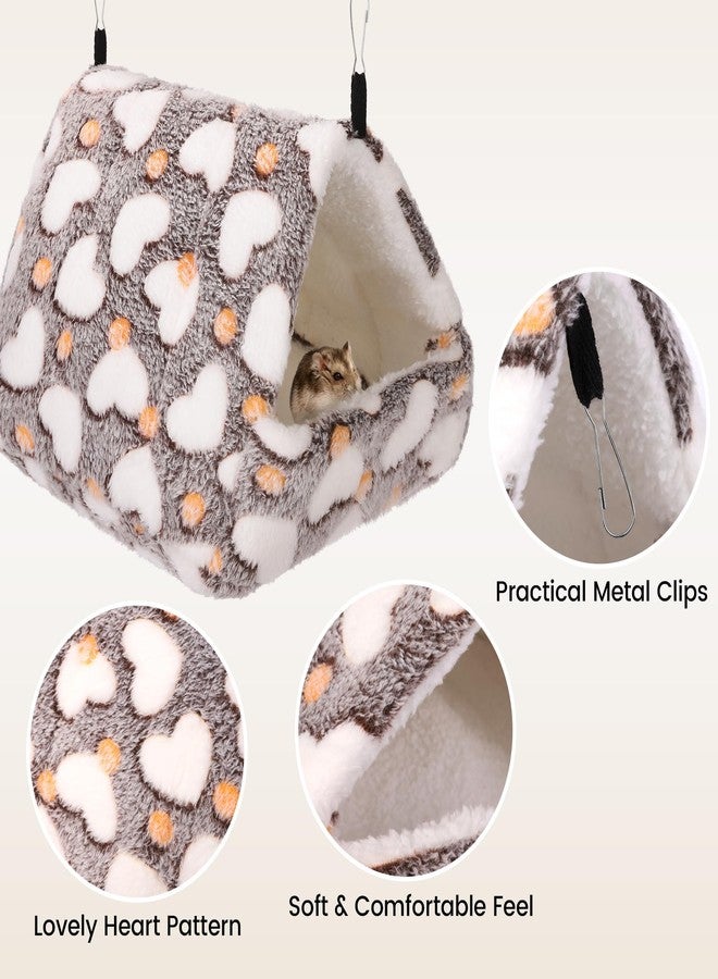 MCEAST 4 Pieces Small Pets Cage Accessories Hanging Hammock Sleeping Bag Tunnel and Bed Hideout Set Warm Sleep Nap Sack Bed for Hamster Ferret Squirrel Rabbit - Image 3